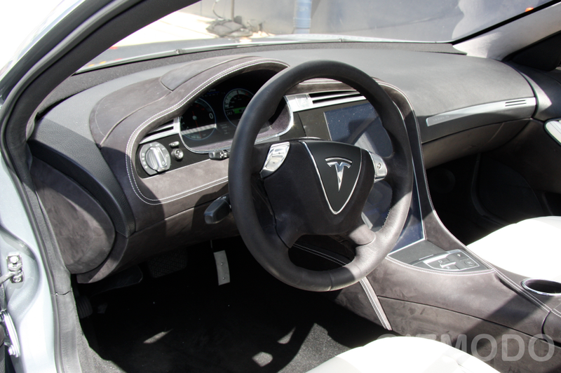 Illustration for article titled Tesla Model S Electric Sedan Prototype Has a Giant Touch Dashboard